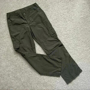 Kathmandu Cargo Zip Off Pants Green Women’s Size 12 Hiking Outdoors